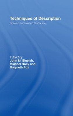 Techniques of Description - Gwyneth Fox, Michael Hoey, John M. Sinclair