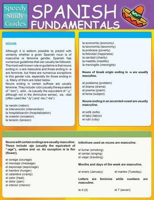 Spanish Fundamentals 1 (Speedy Study Guides -  Speedy Publishing LLC