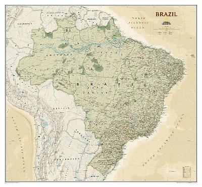 Brazil Executive, Laminated - National Geographic Maps