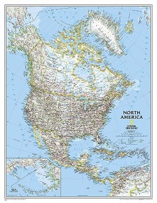 North America Classic, Enlarged &, Laminated - National Geographic Maps