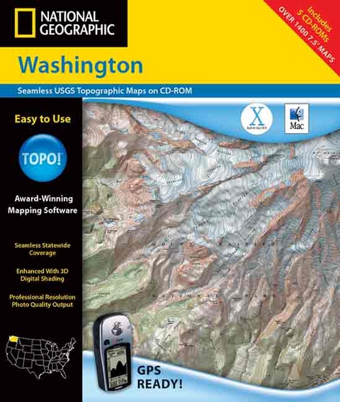 Washington - Topo! -  Rand McNally,  Geological Survey