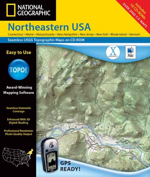 Northeast USA - Topo! -  Rand McNally,  Geological Survey