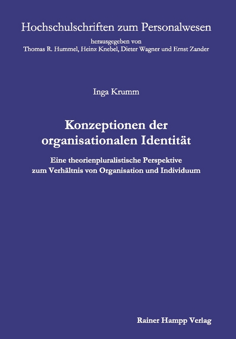 Konzeptionen der organisationalen Identität -  Inga Krumm