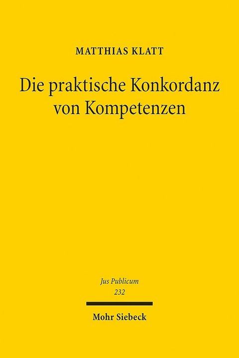 Die praktische Konkordanz von Kompetenzen - Matthias Klatt