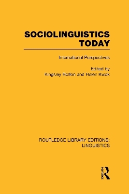 Sociolinguistics Today (RLE Linguistics C: Applied Linguistics) - 