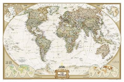 World Executive, Laminated - National Geographic Maps