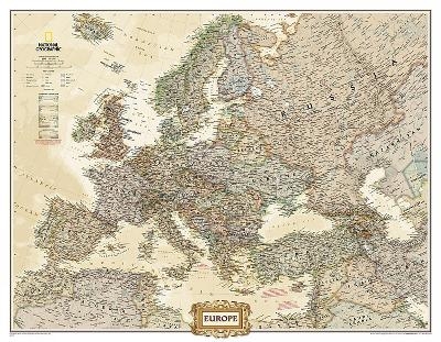 Europe Executive, Enlarged Flat - National Geographic Maps