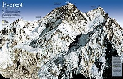 Mount Everest 50th Anniversary, 2 Sided Flat - National Geographic Maps