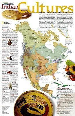 North American Indian Cultures Flat - National Geographic Maps