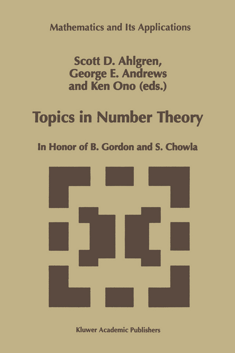 Topics in Number Theory - 