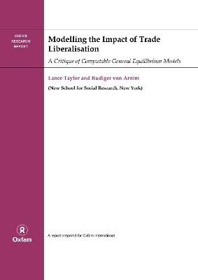 Modelling the Impact of Trade Liberalisation - Lance Taylor