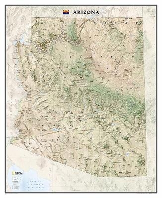 Arizona, Tubed - National Geographic Maps