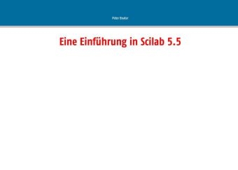 Eine Einführung in Scilab 5.5