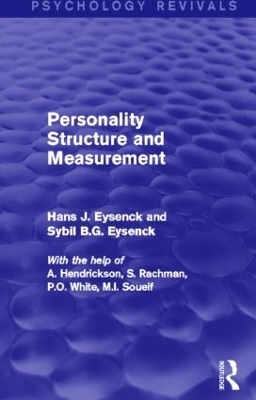 Personality Structure and Measurement (Psychology Revivals) - Hans J. Eysenck, Sybil B.G. Eysenck