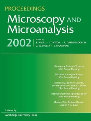 Proceedings: Microscopy and Microanalysis 2002: Volume 8 -  Microscopy Society of America