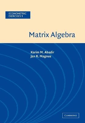 Matrix Algebra - Karim M. Abadir, Jan R. Magnus