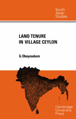 Land Tenure in Village Ceylon - Gananath Obeyesekere