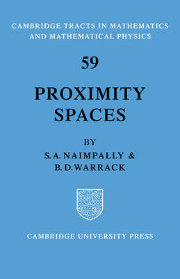 Proximity Spaces - S. A. Naimpally