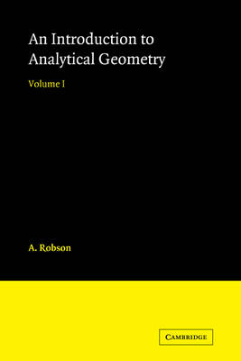 Introduction to Analytical Geometry - A. Robson