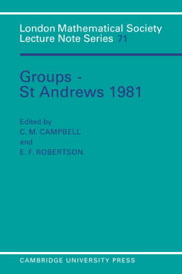 Groups - St Andrews 1981 - 