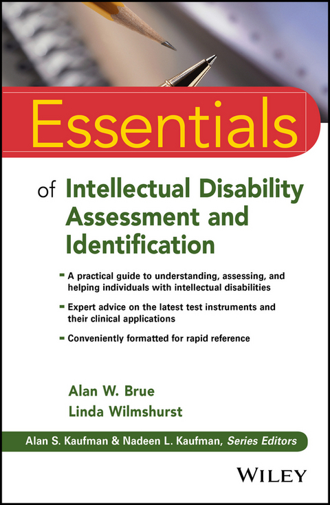 Essentials of Intellectual Disability Assessment and Identification -  Alan W. Brue,  Linda Wilmshurst