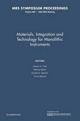Materials, Integration and Technology for Monolithic Instruments: Volume 869 - 