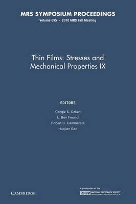 Thin Films: Stresses and Mechanical Properties IX: Volume 695 - 