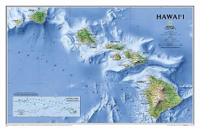 Hawaii, Tubed - National Geographic Maps