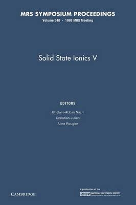 Solid State Ionics V: Volume 548 - 