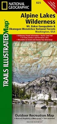 Alpine Lakes Wilderness Area, Mount Baker-Snoqualmie & Okanogan-Wenatchee National Forests - National Geographic Maps