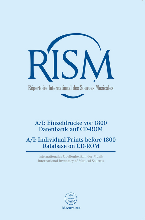 Répertoire International des Sources Musicales (RISM) / Einzeldrucke vor 1800