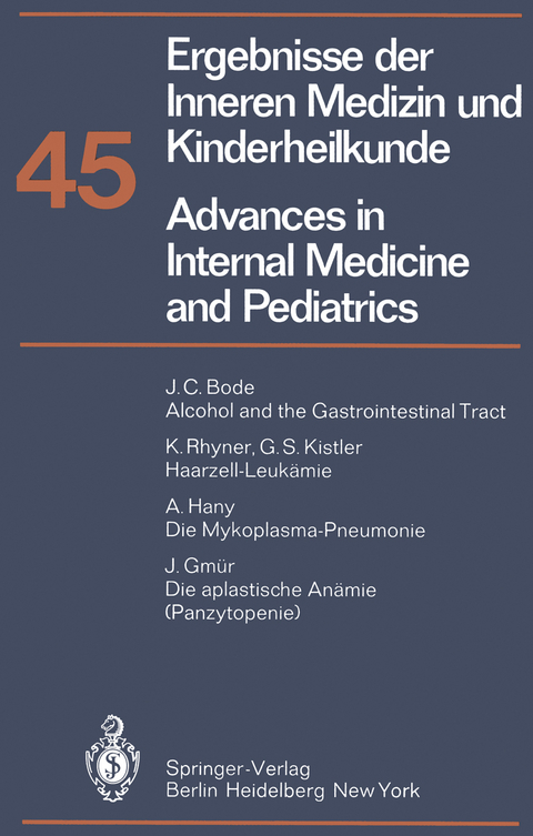 Ergebnisse der Inneren Medizin und Kinderheilkunde / Advances in Internal Medicine and Pediatrics - P. Frick, G.-A. von Harnack, G. A. Martini, A. Prader