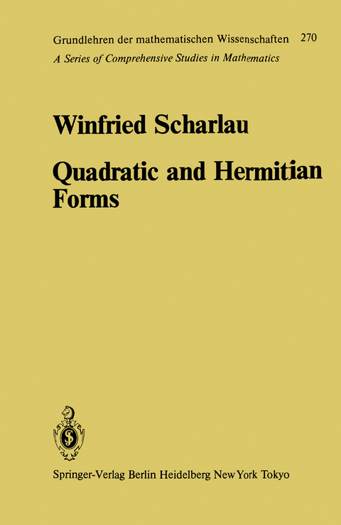 Quadratic and Hermitian Forms - W. Scharlau