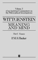 Wittgenstein: Meaning and Mind - P. M. S. Hacker