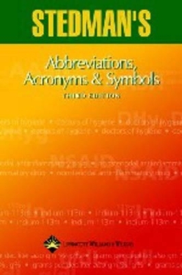 Stedman's Abbreviations, Acronisims and Symbols -  Stedman's