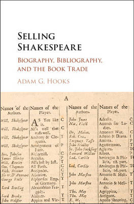 Selling Shakespeare -  Adam G. Hooks