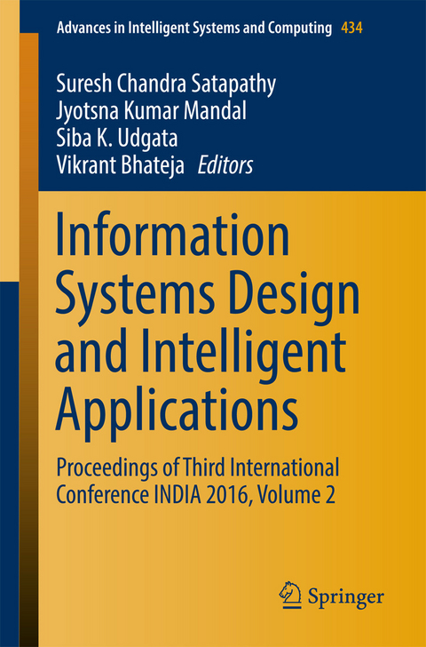 Information Systems Design and Intelligent Applications - 