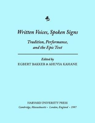 Written Voices, Spoken Signs - 