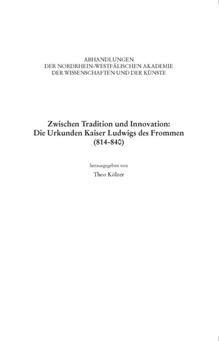 Zwischen Tradition und Innovation - Theo Kölzer; Theo Kölzer