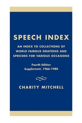 Speech Index - Charity Mitchell