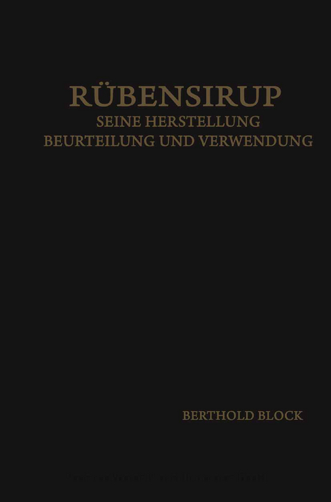 Rübensirup - Bertold Block