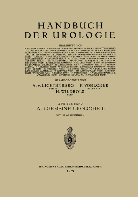 Allgemeine Urologie - Henning Brütt, L. Casper, H. Holthusen, A. Lichtenberg, P. F. Richter, Otto Ringleb, Ernst Roedelius