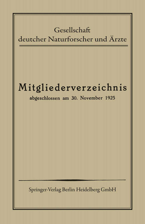 Mitgliederverzeichnis