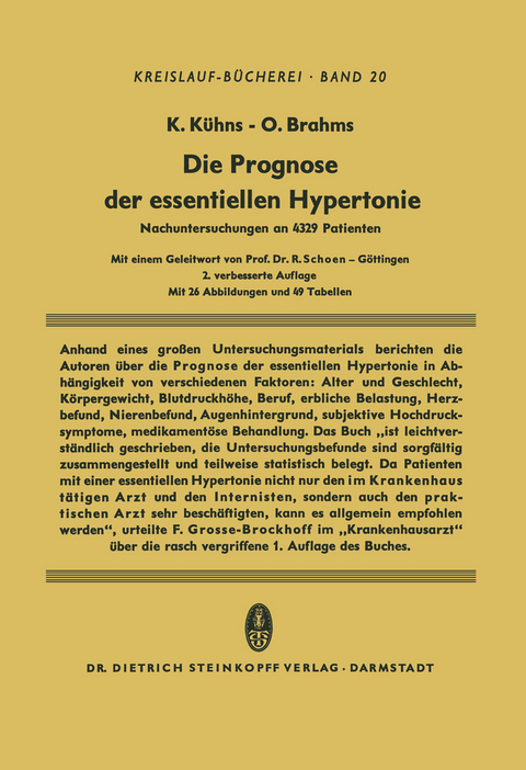 Die Prognose der Essentiellen Hypertonie - Klaus Kühns, Otto Brahms