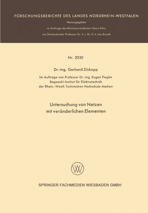 Untersuchung von Netzen mit veränderlichen Elementen - Gerhard Dickopp