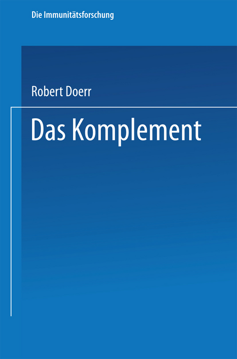 Das Komplement - Robert Doerr