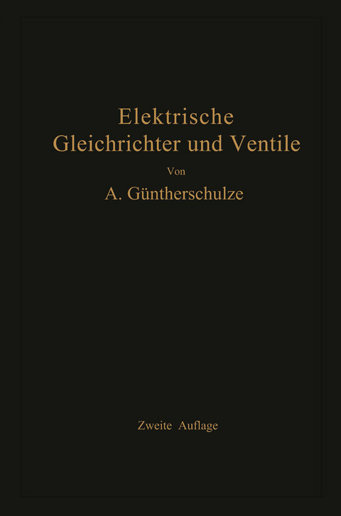 Elektrische Gleichrichter und Ventile - Adolf Güntherschulze