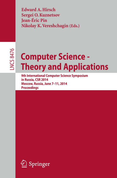 Computer Science - Theory and Applications - 