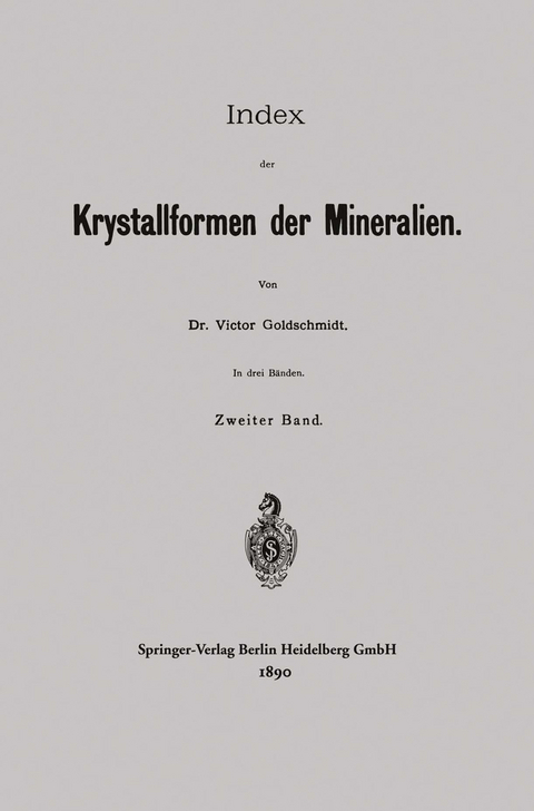 Index der Krystallformen der Mineralien - Victor Goldschmidt