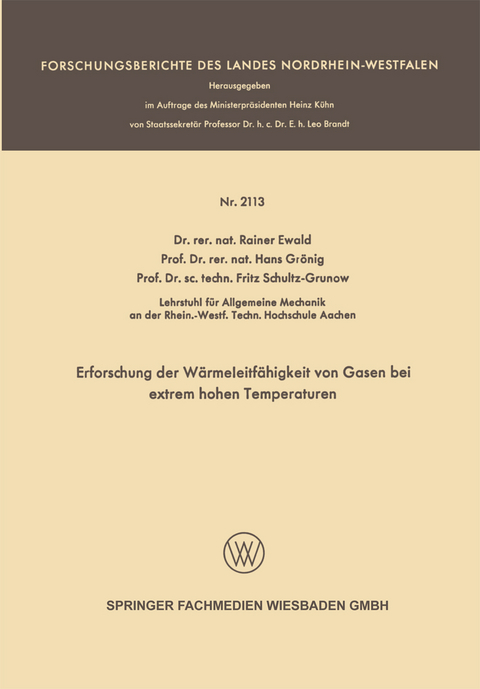 Erforschung der Wärmeleitfähigkeit von Gasen bei extrem hohen Temperaturen - Rainer Ewald